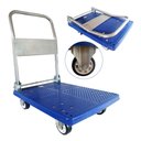 Ver imagem 1 de Carrinho de Carga Plataforma Prancha Grande Dobravel 4 Rodas Compras Estoque Super Mercado