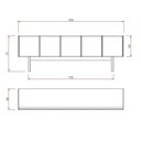 Ver imagem 6 de Balcão Buffet Aparador Lenny 229 Cm 5 Portas Laminado