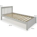 Ver imagem 3 de Conjunto Cama Solteiro Inglesa com Cama Auxiliar em Madeira Maciça Branco