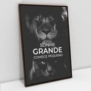 Ver imagem 1 de Quadro Motivacional em Telas Canvas Sonhe Grande TaColado Moldura 2cm Madeira com Vidro 90 x 60cm