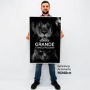 Ver imagem 2 de Quadro Motivacional em Telas Canvas Sonhe Grande TaColado Moldura 2cm Madeira com Vidro 90 x 60cm