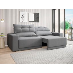 Sofá Lord 2,00m Retrátil e Reclinável Velosuede - Netsofas - 1