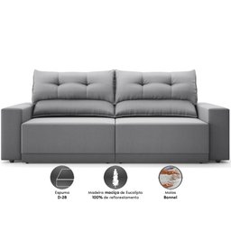 Sofá Lord 2,00m Retrátil e Reclinável Velosuede - Netsofas - 2