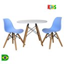 Ver imagem 1 de Mesa Eiffel Infantil + 2 Cadeiras Eiffel Infantil Azul Claro