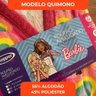 Roupão Aveludado Lepper Estampado Personagens Infantil Barbie M - 6