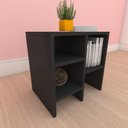 Ver imagem 1 de Mesa Lateral Preto Aparador de Sofa Sala Mesa Lateral Cama Mesa de Canto Mesa de Cabeceira