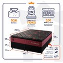 Ver imagem 3 de Conjunto Cama Box c/ Molas Ensacadas Toronto Vermelho King 193x203x66