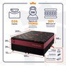 Conjunto Cama Box c/ Molas Ensacadas Toronto Vermelho King 193x203x66 - 3