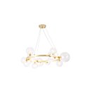Ver imagem 2 de Pendente Redondo Dourado com Globos Transparente 80cm 15g9 14603-pl