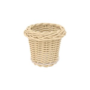 Porta Requeijão de Vime Trançado Camurça