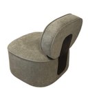 Ver imagem 3 de Poltrona Giratória com Encosto Curvo e Base Estofada Capri – Exclusiva Linho Verde