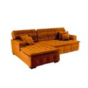 Ver imagem 1 de Sofá Retrátil e Reclinável com Chaise Orlando 2.20x2.10m- Sofisticato-terra