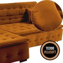 Ver imagem 4 de Sofá Retrátil e Reclinável com Chaise Orlando 2.20x2.10m- Sofisticato-terra