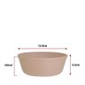 Jogo de Bowl de Plástico Tigela de Plástico Pequeno Bege 450ml 4pcs - 4