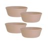 Jogo de Bowl de Plástico Tigela de Plástico Pequeno Bege 450ml 4pcs - 1