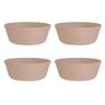 Jogo de Bowl de Plástico Tigela de Plástico Pequeno Bege 450ml 4pcs - 2