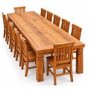 Ver imagem 3 de Conjunto Sala de Jantar Mesa 3m com 12 Cadeiras Madeira Maciça de Demolição Made Wood
