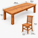 Ver imagem 4 de Conjunto Sala de Jantar Mesa 3m com 12 Cadeiras Madeira Maciça de Demolição Made Wood