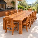 Ver imagem 2 de Conjunto Sala de Jantar Mesa 3m com 12 Cadeiras Madeira Maciça de Demolição Made Wood