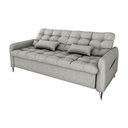 Ver imagem 2 de Sofá Cama Reclinável com Almofadas 3 Lugares 200cm Pillar Linho Mileniun Saturno Cinza Matrix