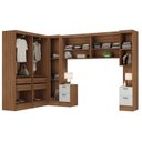 Ver imagem 4 de Quarto Completo 10 Portas 8 Gavetas 7 Peças Viena Espresso Móveis Marrom/Nogal/Branco