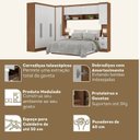 Ver imagem 5 de Quarto Completo 10 Portas 8 Gavetas 7 Peças Viena Espresso Móveis Marrom/Nogal/Branco