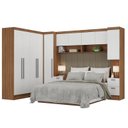 Ver imagem 6 de Quarto Completo 10 Portas 8 Gavetas 7 Peças Viena Espresso Móveis Marrom/Nogal/Branco
