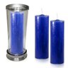 Kit Copo Suporte Vidro para Vela + 3 Velas Votivas 7 Dias Azul Marinho 250g - 1