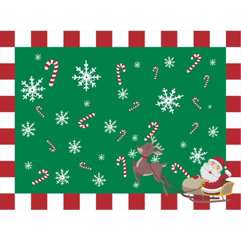 Jogo Americano Descartável Bengala de Natal 6 Unidades