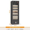 Ver imagem 3 de Cervejeira Expositora Porta Vidro 400l Vcce400pvpp Preta 220v Refrimate com Chopeira 3,5l 220v