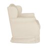 Poltrona Decorativa Amamentação Balanço e Puff Quarto Mamãe Bebê Suede:bege - 3