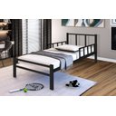 Ver imagem 4 de Cama Solteiro Tubolar/aço, Colchao D28 Alojamento,dormitorio:cama e Colchao/preto
