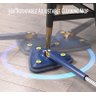 Mop Esfregão Limpeza Triangular Giratório Ajustável Limpador de parede de microfibra Triangle Mop C/ - 2
