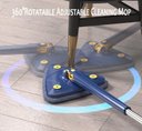 Ver imagem 2 de Mop Esfregão Limpeza Triangular Giratório Ajustável Limpador de parede de microfibra Triangle Mop C/