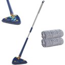 Ver imagem 1 de Mop Esfregão Limpeza Triangular Giratório Ajustável Limpador de parede de microfibra Triangle Mop C/