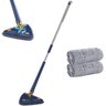 Mop Esfregão Limpeza Triangular Giratório Ajustável Limpador de parede de microfibra Triangle Mop C/ - 1