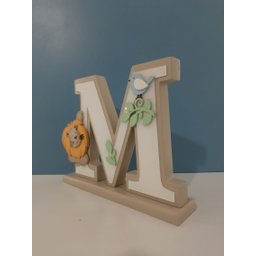 Letra Menino com Base (Bege) - LTP-03 BH BABY KIDS - 5