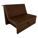 Ver imagem 3 de Sofá Cama Dominion 2 Lugares Reclinável 113cm Marrom Corino