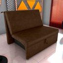 Ver imagem 1 de Sofá Cama Dominion 2 Lugares Reclinável 113cm Marrom Corino