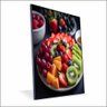 Quadro Salada de Frutas Vinil com Vidro Tamanho-moldura 60x40 Caixa Cor Preta - 1