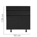 Ver imagem 2 de Cabeceira para Cama Box Solteiro 90 Cm Argentina:preto