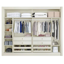 Ver imagem 2 de Roupeiro Creta 2pts/1pts Espelhada - Off White/amêndoa Ind e Comercio de Moveis Europa Ltda