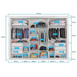 Guarda Roupa Cavich 3 Portas 100% Mdf Branco Acetinado - Móveis Europa - 5