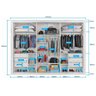 Guarda Roupa Cavich 3 Portas 100% Mdf Branco Acetinado - Móveis Europa - 5