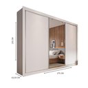Ver imagem 4 de Guarda Roupa Cavich 3 Portas 100% Mdf Branco Acetinado - Móveis Europa