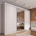 Ver imagem 1 de Guarda Roupa Cavich 3 Portas 100% Mdf Branco Acetinado - Móveis Europa