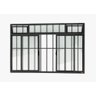 Janela Alumínio Classic 4 Folhas com Bandeira e Grade Preto - 120x150 - 1