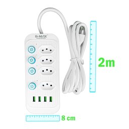 Extensão 4 Tomadas + 4 Usb B-max Filtro de Linha - 1