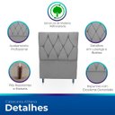 Ver imagem 3 de Cabeceira Estofada para Cama de Solteiro 90 Athena Suede
