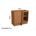 Ver imagem 4 de Balcão de Canto 1 Porta 98 Cm R627 Linha Ciela Kappesberg - Canela